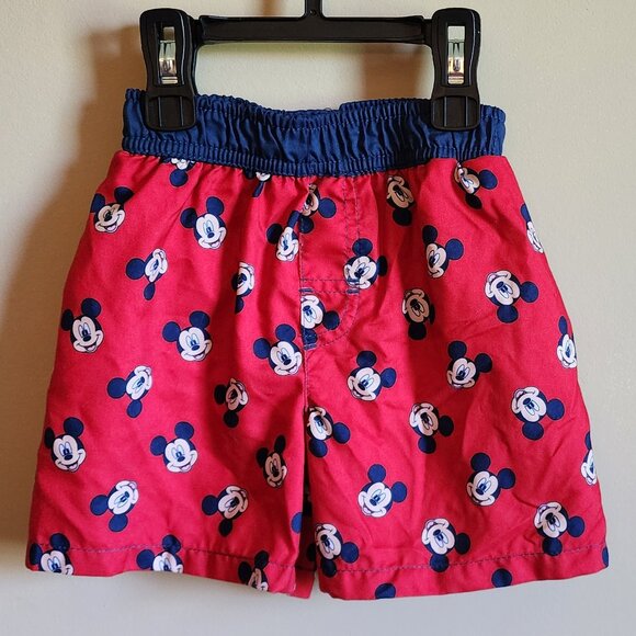 Disney Mickey Mouse Swim Trunks/Shorts With Mesh Lining Size 18 Months - Picture 2 of 5